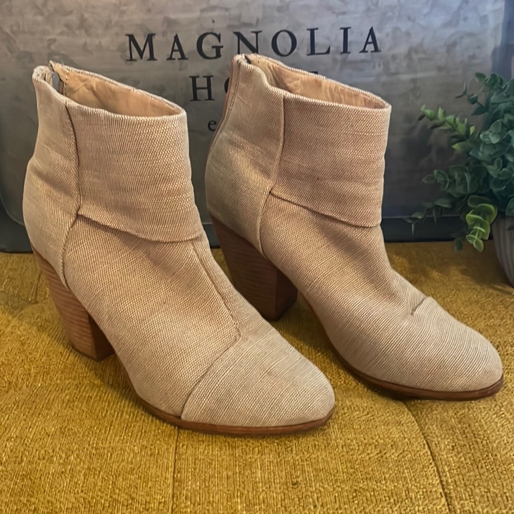 Nude tan canvas rag&bone newbury boots